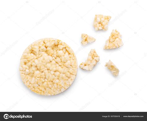Pieces Puffed Rice Cracker White Background Stock Photo by ©serezniy ...