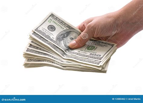 Hand holding money stock photo. Image of american, white - 12880462