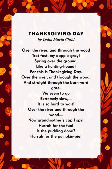 Poem For Thanksgiving Dinner | Rossy Printable