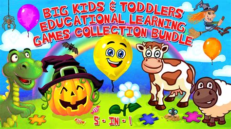 BIG Kids & Toddlers Educational Learning Games Collection Bundle 5-in-1 ...