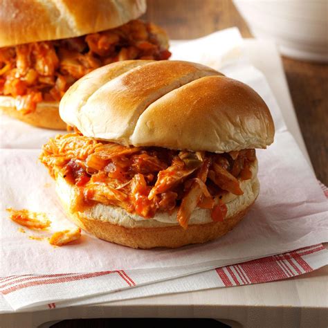 BBQ Chicken Sandwiches Recipe | Taste of Home