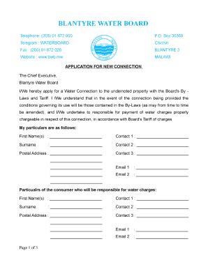 Water Board Application 2020-2026 - Fill and Sign Printable Template Online
