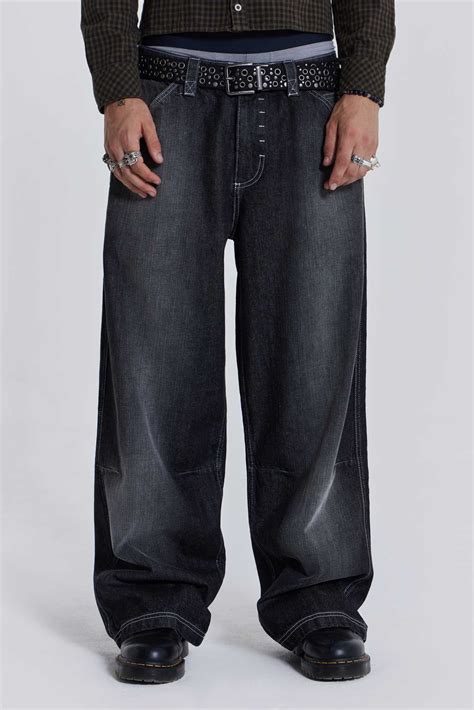 Shop Contrast Stitch Skate Colossus Jeans | Jaded London | Clothing