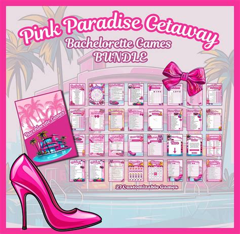Bachelorette Games Printable Bachelorette Games Download Pink ...