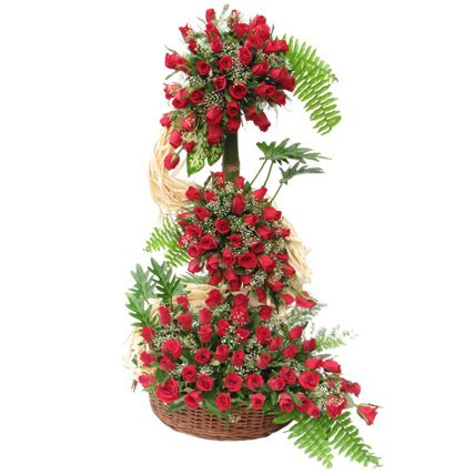 Valentine's Day Red Roses Flower Arrangement - Indiagift