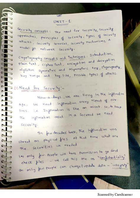 CNS R18 Unit 1 Security Concepts: Comprehensive Notes for Students ...