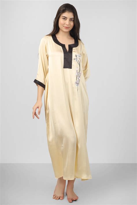 Embroidered Kaftan: Shop Luxe Satin Kaftans – After Dark