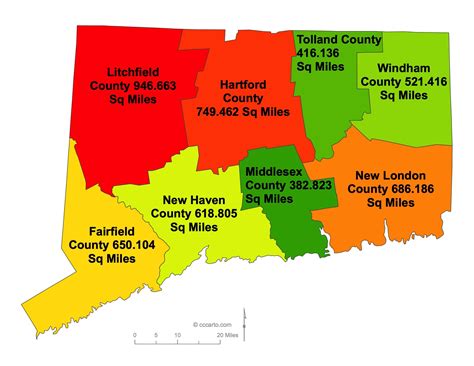 Connecticut State Maps: Counties (All 8 Connecticut Counties) | CCCarto