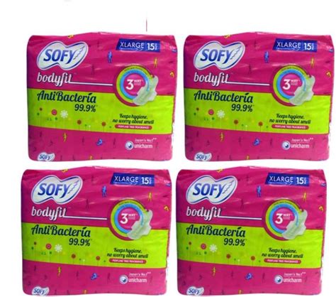 SOFY Anti Bacteria XL+15+15+15+15 Wings Sanitary Pad Sanitary Pad | Buy ...