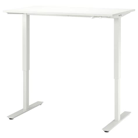 TROTTEN desk sit/stand, white, 120x70 cm (471/4x271/2") - IKEA