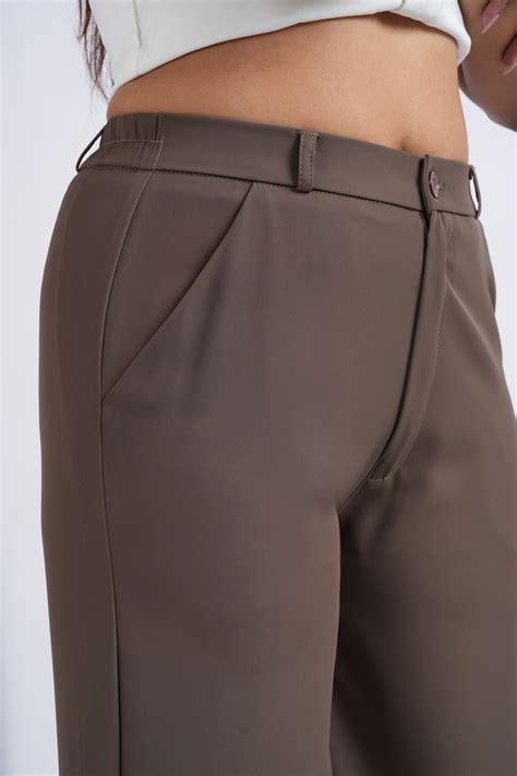 Women Korean Mocha Brown High Waist Baggy Pant – Defrost jeans