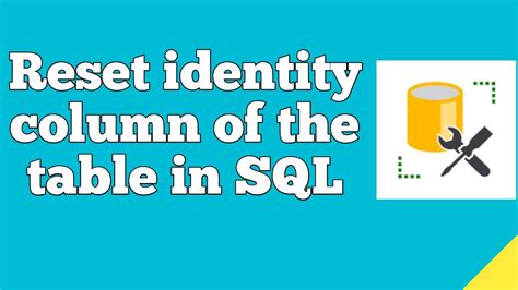 How to Reset ID Column in SQL 的图像结果