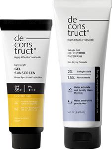 deconstruct Oily Skin Essentials: Salicylic Oil Control Cleanser & SPF ...