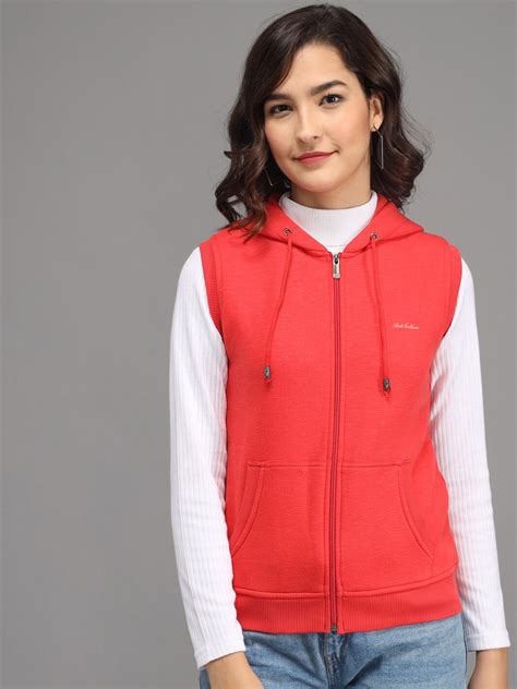 Buy ANTI CULTURE Women Red Hooded Sweatshirt - Sweatshirts for Women ...