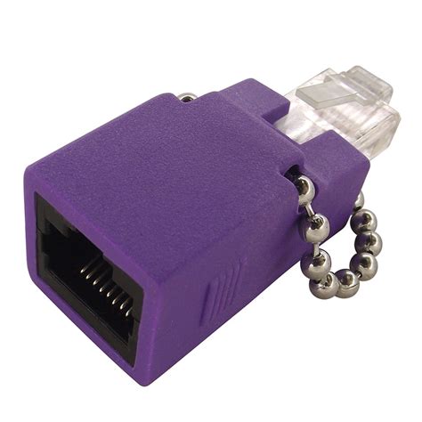 Shaxon CAT6 Gigabit Loopback Adapter RJ48C Jack & RJ45 Male, Purple ...
