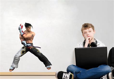 Sticker Hub Wall Sticker 'Jin Kazama Tekken' (PVC Vinyl, 78 cm X 90 cm ...
