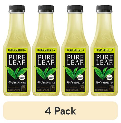(4 pack) Lipton Pure Leaf Honey Green Tea Iced Tea, Bottled Tea Drink ...