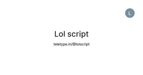 How to Script LOL 的图像结果