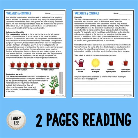 Controls And Variables Worksheet - Printable Word Searches