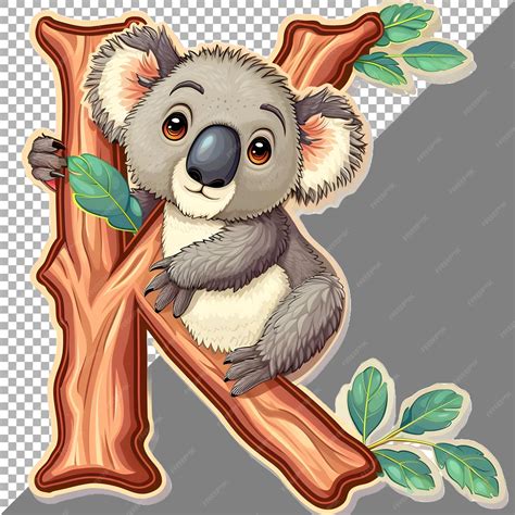 Premium PSD | Animal with k alphabet on transparent background ai generated