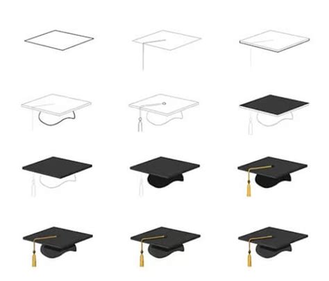 Graduation Cap Drawing Simple 的图像结果