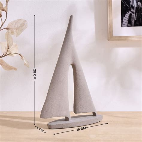 Buy Grain Bruno Resin Boat Table Accent from Home Centre at just INR 1199.0