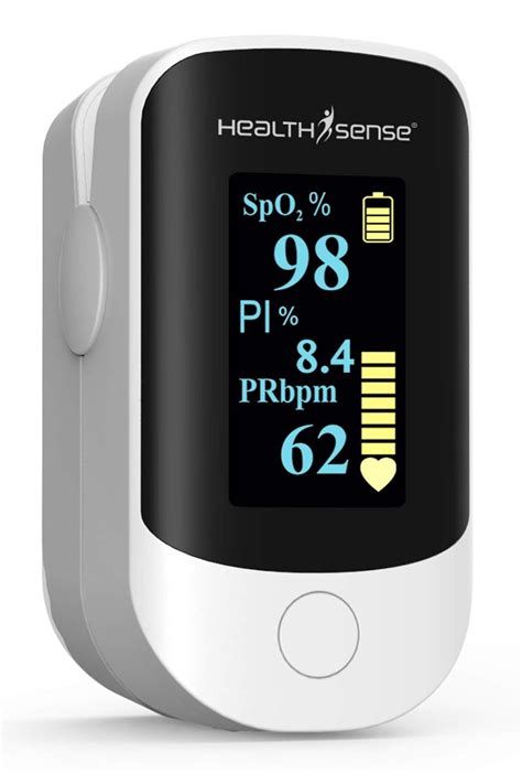 HealthSense Pulse Oximeter, SpO2 Fingertip Monitor with OLED Display ...