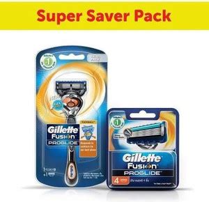 Gillette Fusion Proglide FUSION PROGLIDE AND 4'S BLADES - Price in ...