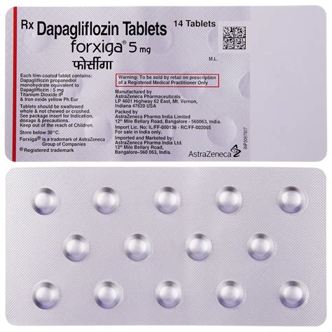 Forxiga 5 mg - Strip of 14 Tablets : Amazon.in: Health & Personal Care