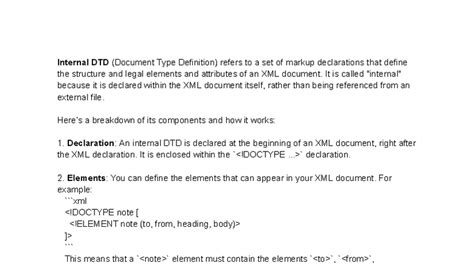 WT UNIT 2 - Understanding DTDs and XML Schema - Studocu