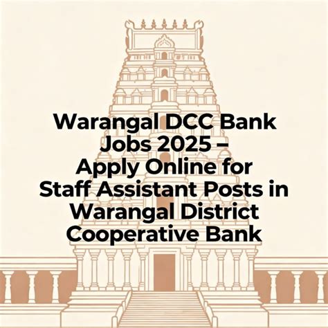 Khammam DCCB Staff Assistant Vacancies 2025 – Apply Online for Latest ...