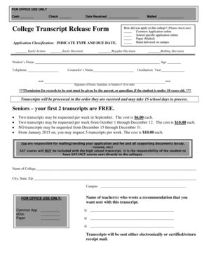 Image result for Printable College Transcript Form