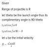 A projectile can have the same range r for two angles of projection. If ...