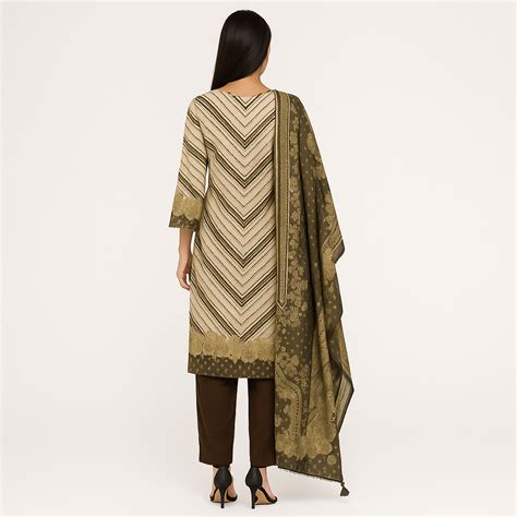 Straight Fit Printed Kurta With Pant With Dupatta Set