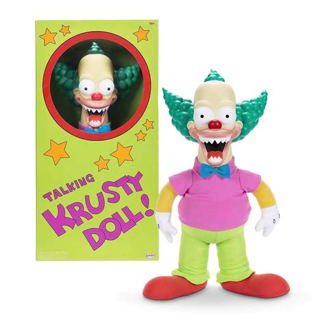 THE SIMPSONS 'Talking Krusty Doll' (2024) Good/Evil 16" Plush-body ...