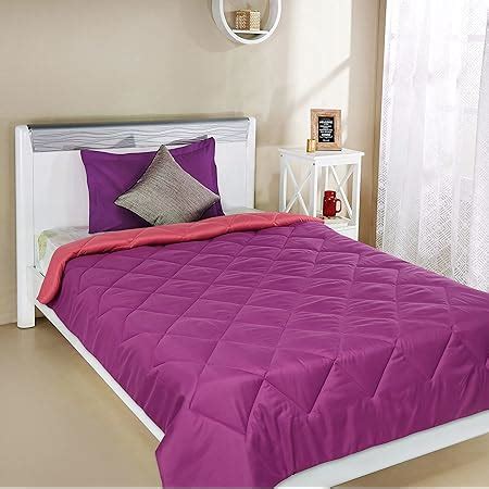 Amazon Brand - Solimo Microfibre Reversible Comforter, Single (Mellow ...