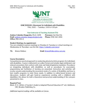 Fillable Online University of North Texas College of Information ...