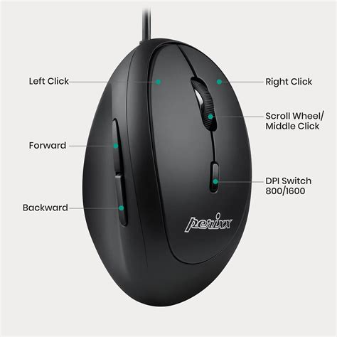 Perixx PERIMICE-519 Wired Ergonomic Vertical Mouse - India | Ubuy