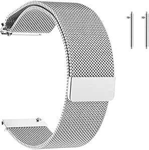 THE PRITO Metal Magnetic Watch Band Mesh Woven Quick Release Strap ...