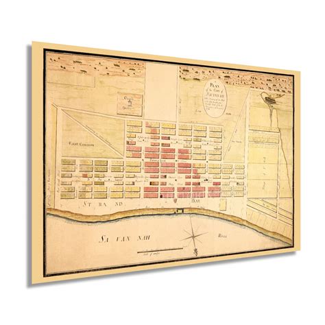 Buy HISTORIX Vintage 1796 of Savannah Georgia - 24x36 Inch Vintage ...