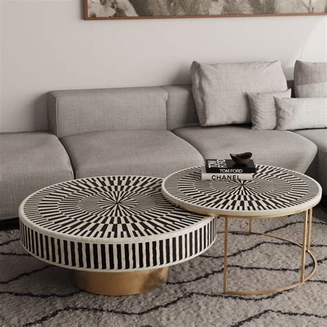 Round Nesting Coffee Table - Sunstrike