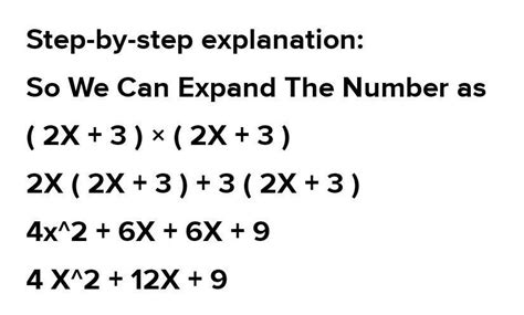 14) Write the expanding form of (2x+3)2. - Brainly.in