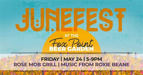 Roxie Beane • JuneFest @ New Barons Fox Point Beer Garden , Longacre ...