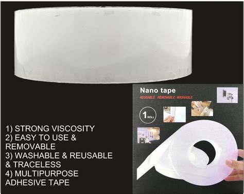 Dual Side Transparent Nano Tape