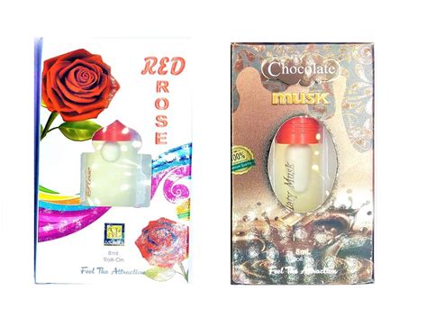 Raviour Lifestyle Chocolate Musk and Red Rose Floral Alcohol-free Attar ...