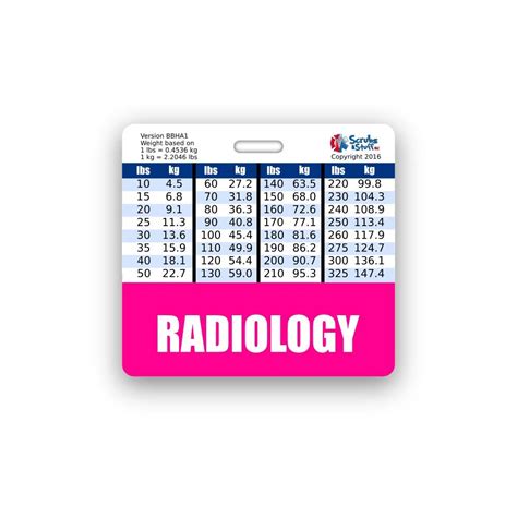 Horizontal Badge Card With Conversion Charts Custom Printed Badge Buddy ...