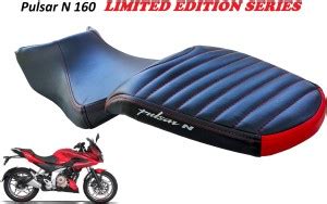 AUTOLEOPARD PULSAR N 160 REAR RED BIKE SEAT COVER Split Bike Seat Cover ...