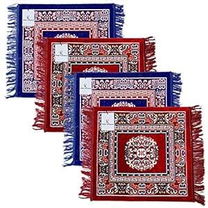 Buy Kuber Industries (Set of 4) Traditional Asana for Puja - Soft ...