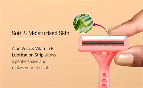 Carmesi Disposable Body Razors for Women - Pack of 5 | Aloe Vera ...