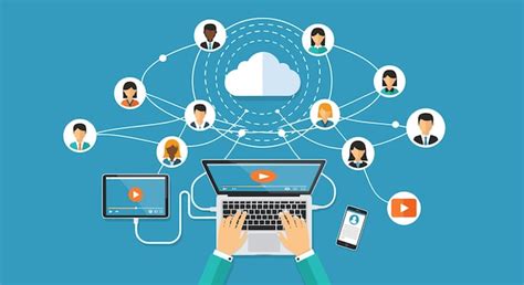 Online collaboration and social connectivity in the cloud | Premium AI ...